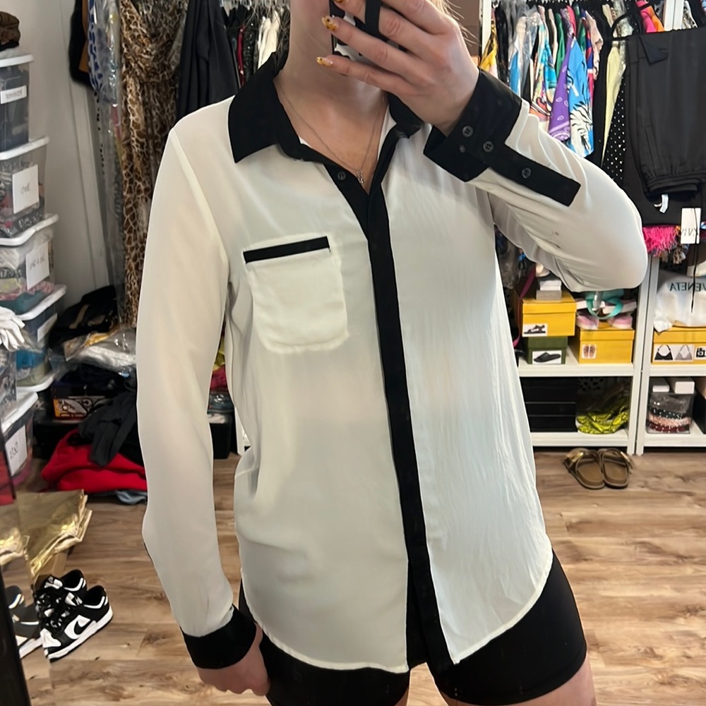 Free People Boyfriend Button Down Blouse